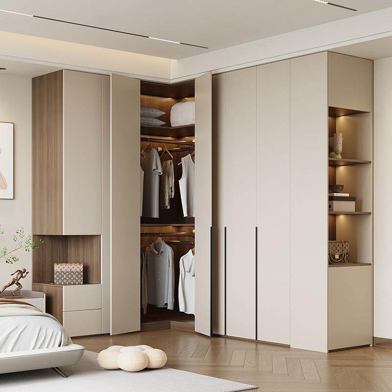 ENF实木转角衣柜家用卧室定制L型衣帽间组合一门到顶主卧拐角衣橱