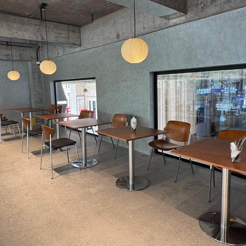 复古风咖啡厅海洋板桌椅组合奶茶店甜品店西餐厅桌子餐饮商用椅子