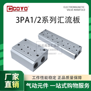 3PA2汇流板集装 CKD型电磁阀底座3PA1 板阀气动板阀座电磁阀汇流排