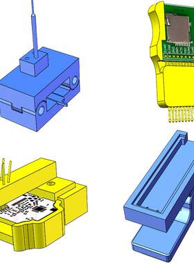 3D打印调试测试烧录编程杜邦线夹子 PCB串口 芯片IC程序探针夹具