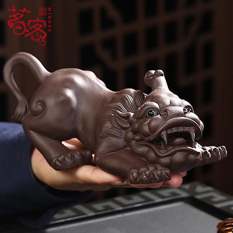 茗客貔貅茶宠紫砂可养招财茶具茶桌茶虫摆件茶玩茶道茶台装饰