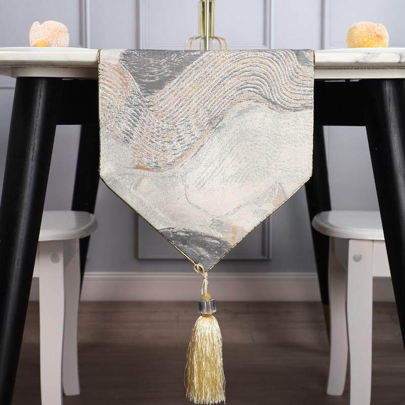 桌旗简约现代轻奢高端茶席布艺长条餐桌布茶几布新中式茶旗茶桌布,居家布艺,桌旗,淘宝优惠券,粉丝福利购,淘宝优惠卷