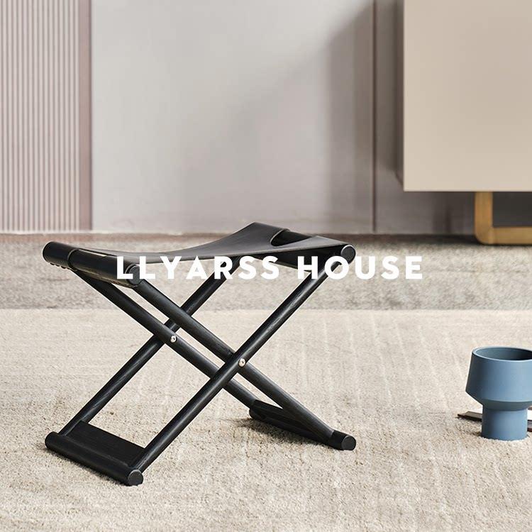 LLYARSS利亚斯/折叠凳/简约新中式马扎凳马鞍皮/AT