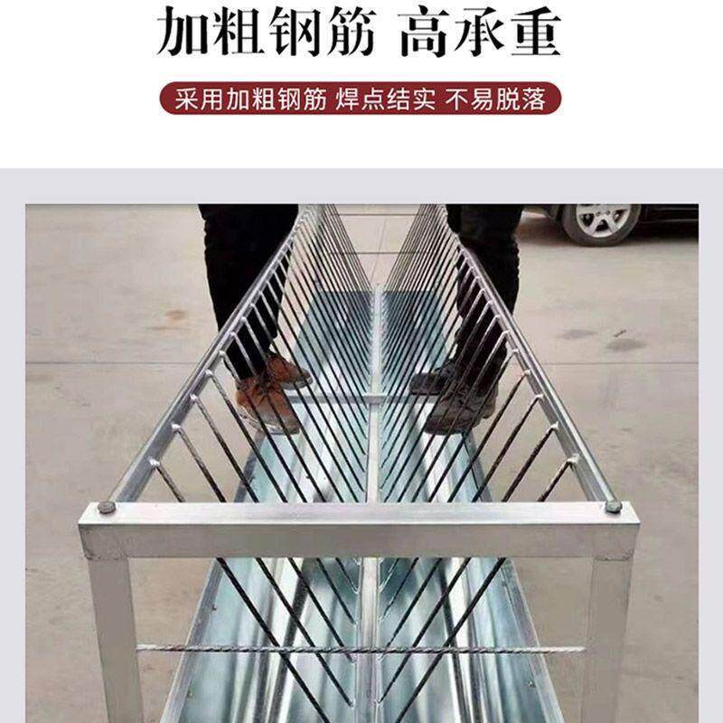 喂羊料槽子加厚双面喂羊食槽带架子自动食槽长条养殖专用草槽吃草