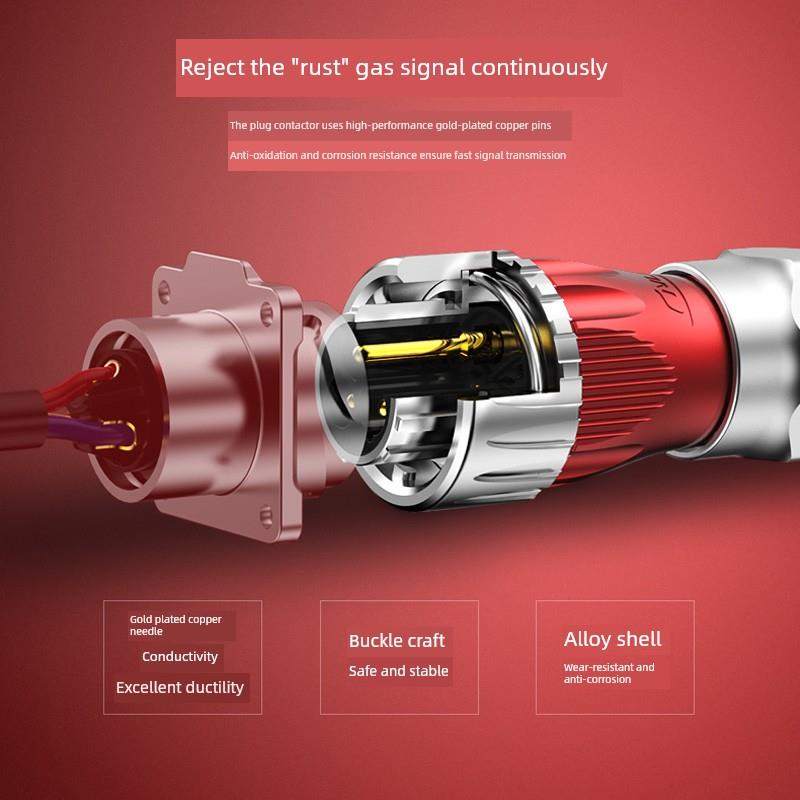 凌科DH24连接器航空插头3芯大电流45A工业设备插头插座防水IP68