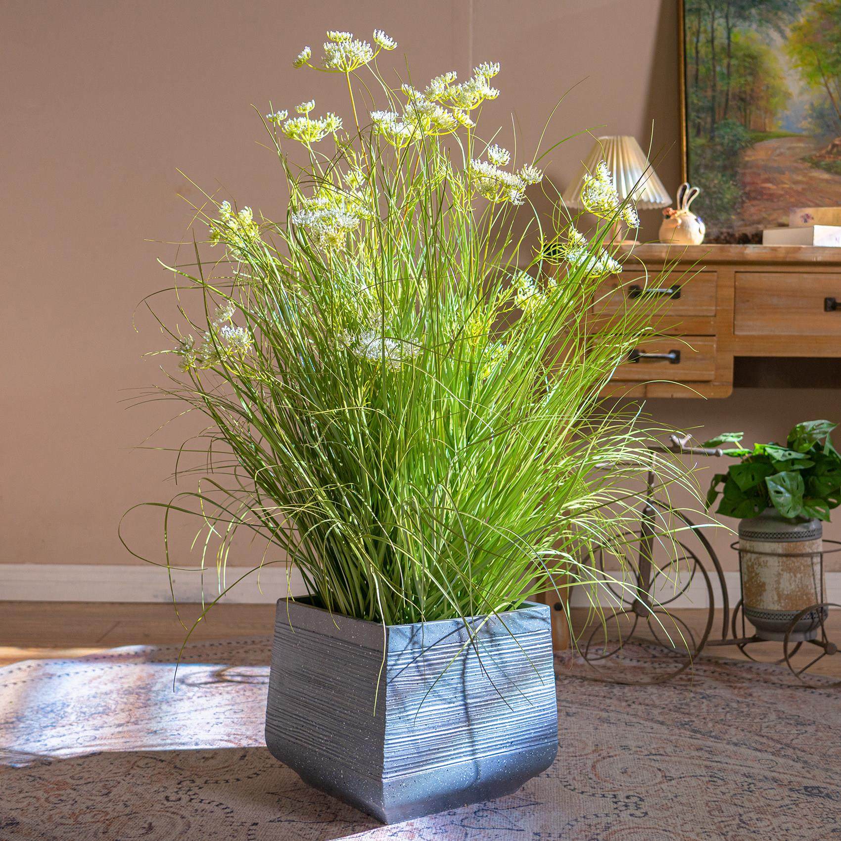 新款芦苇草仿真花室内造景观装饰植物盆栽仿生绿植蒲公英假树摆件,家居饰品,仿真植物盆景,淘宝优惠券,粉丝福利购,淘宝优惠卷