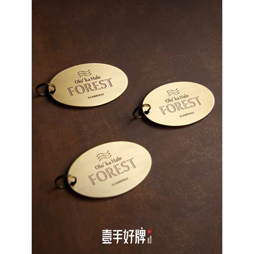 金属黄铜铭牌定制胸牌服装工作牌员工姓名牌铝制mini吊牌门牌标识