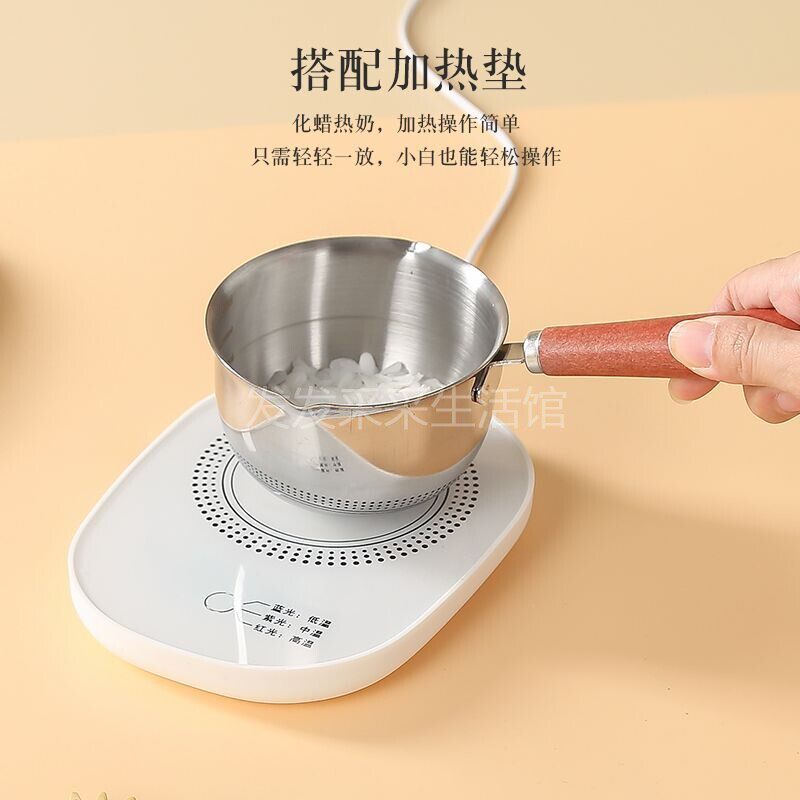脆皮捏捏融蜡锅diy68度大豆蜡手作球手工皂隔水融化小锅融蜡工具