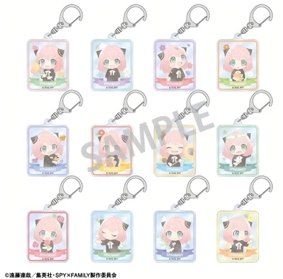 日谷正版 SPYxFAMILY间谍过家家 阿尼亚花朵系列亚克力钥匙扣挂件
