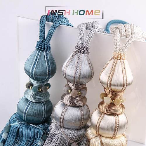 跨境货源 欧式古典窗帘流苏挂球 窗帘绑绳辅料配件 窗帘绑带现货