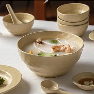 大汤盆汤碗家用陶瓷大号面碗拉面碗泡面碗大汤碗饭碗沙拉碗 日式