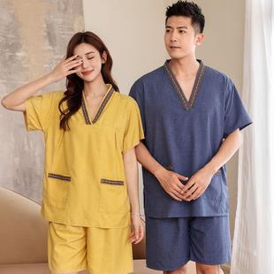 新款 桑拿服 高档女情侣套装 汗蒸服纯棉吸汗浴服男洗浴中心大码