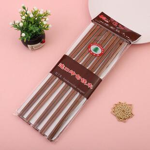 10双装高档家庭装酒店进口坤甸铁木筷子日用百货实木餐具快子