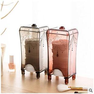 化妆棉收纳盒桌面抽取化妆棉盒卸妆棉收纳整理盒简约塑料透明盒子