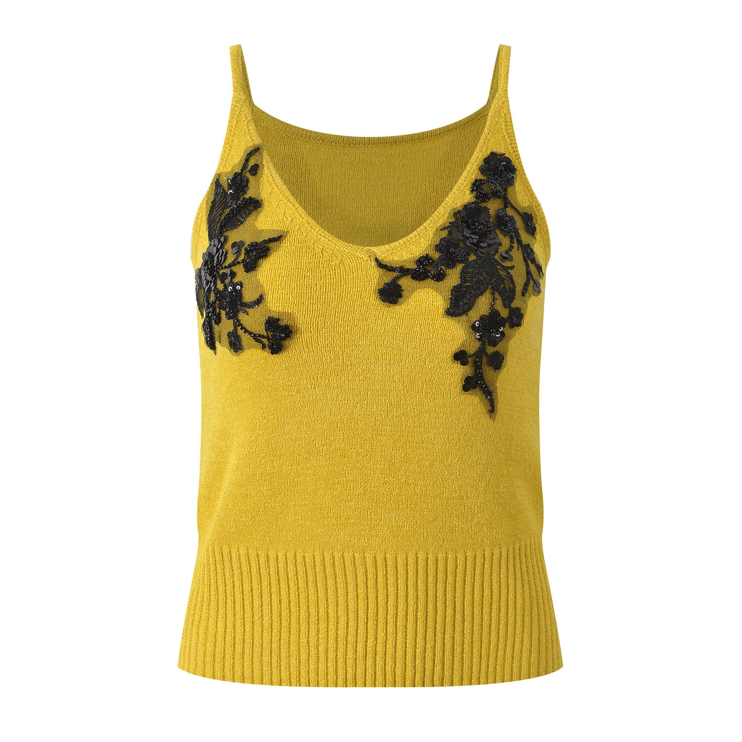 maSande2026春季新款新中式珠绣打底吊带背心修身显瘦针织衫内搭