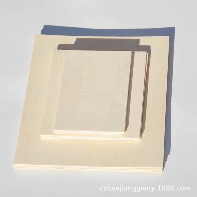 椴木层板 薄木片diy手工建筑模型材料 薄木板烙画木片 小木片