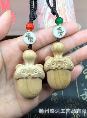 桃木剑虎头小剑儿童随身携带饰品吊坠桃木小挂件工厂