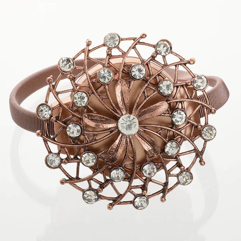 厂家直销欧式复古合金窗帘绑带免打孔水钻窗帘磁扣弹力窗帘绑绳