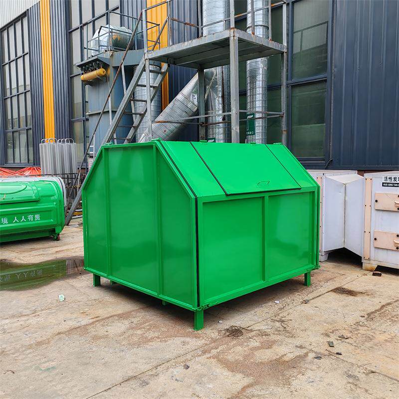 户外环卫勾臂箱大容量固定垃圾箱铁质果皮垃圾收集箱