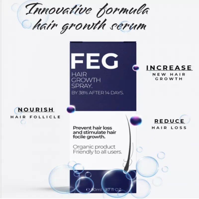 跨境EFG Hair Growth Spray Regrowth育发护理液增长毛发密发液