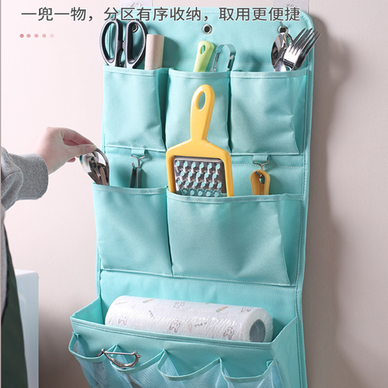 热销大号加厚牛津布挂壁式收纳袋门后墙上挂墙学生宿舍卧室墙挂式