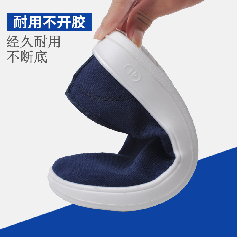 热销防静电鞋女无尘车间工作鞋加厚保暖PU软底蓝色白色男棉鞋冬季