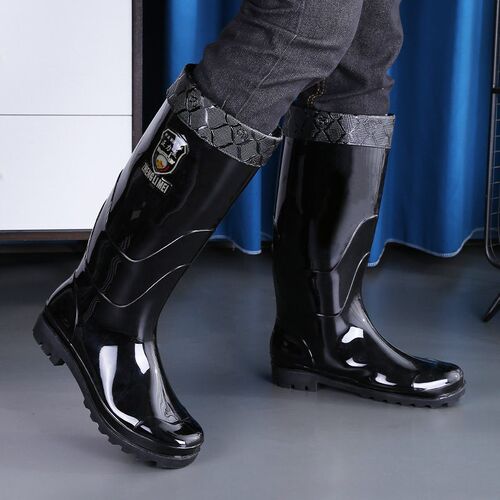 热销加厚高筒防水鞋耐磨雨鞋劳保雨靴男夏成人耐酸碱胶鞋洗车防滑
