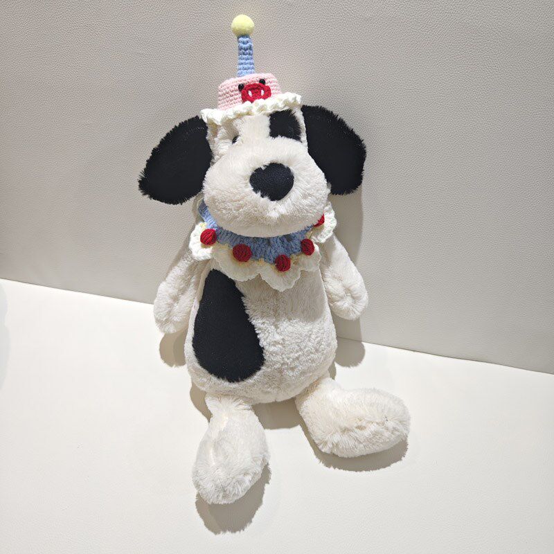 害羞小狗毛绒玩具可爱斑点海盗玩偶公仔狗狗超软布娃娃女孩睡觉抱