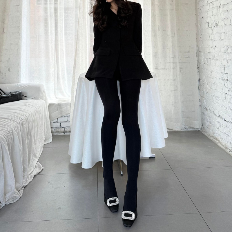 厚黑美学800D黑色打底袜加绒加厚