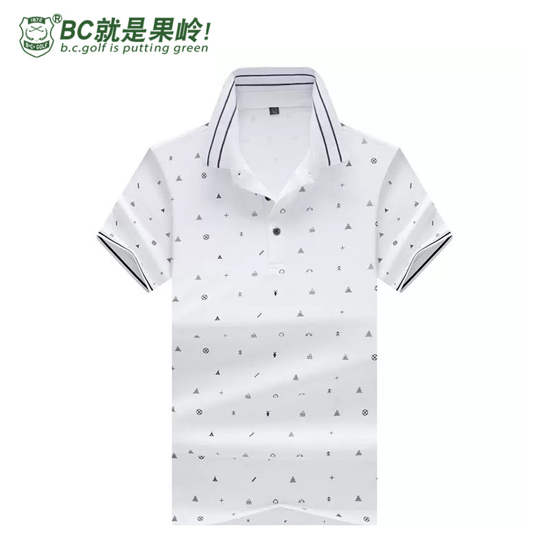 BCGOLF短袖T恤男款大码衫夏装薄款上衣服装翻领POLO衫