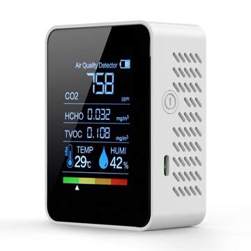 推荐检测仪二氧化碳co2空气湿度浓度温质量家用器报警气体室内便