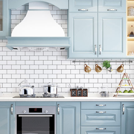 Self-adhesive Wallpaper Ins Lattice Tile Wallpaper Wall