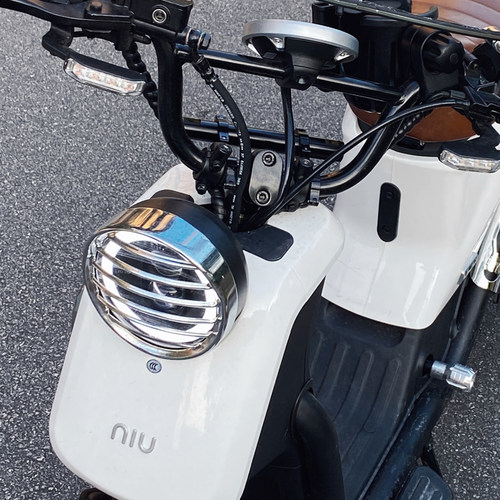 【金属】小牛uqi/uqi+/us/u1c/u+ab/u1d电动车复古电镀镂空大灯罩