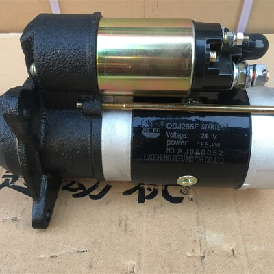 极速R4105起动机QDJ265F 11齿24V减速起动器 50kw发电机组启动马