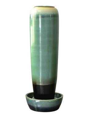 陶瓷流水摆件落地花瓶中式客厅电视柜旁边家居饰品喷泉口开业礼品