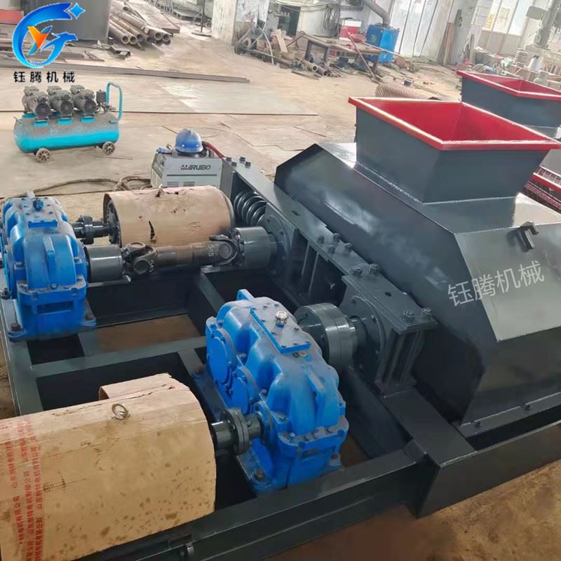 新品对辊挤压式锰矿石破碎机 破碎制砂移动生产线 中型石料破碎机