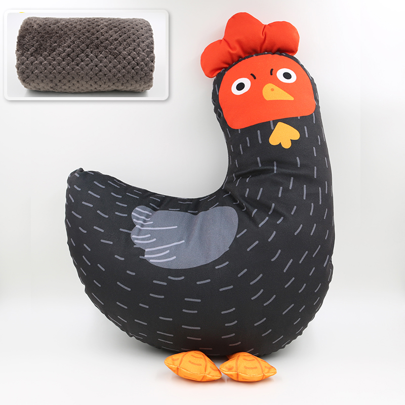 午睡毯抱枕被子汽车办公室两用多功能午j休二合一空调毯靠枕