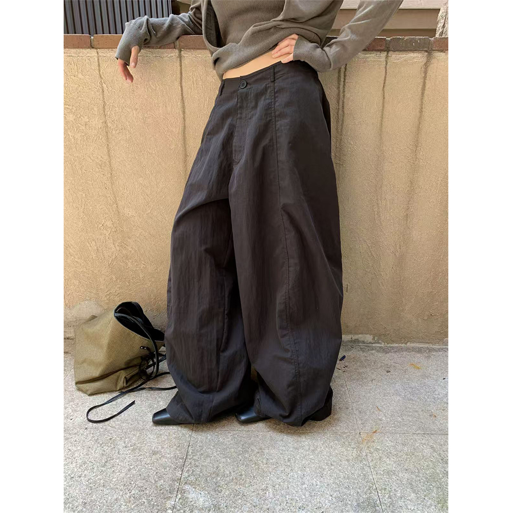 of32 official2025秋季新款宽松直筒休闲裤女慵懒风垂坠感长裤