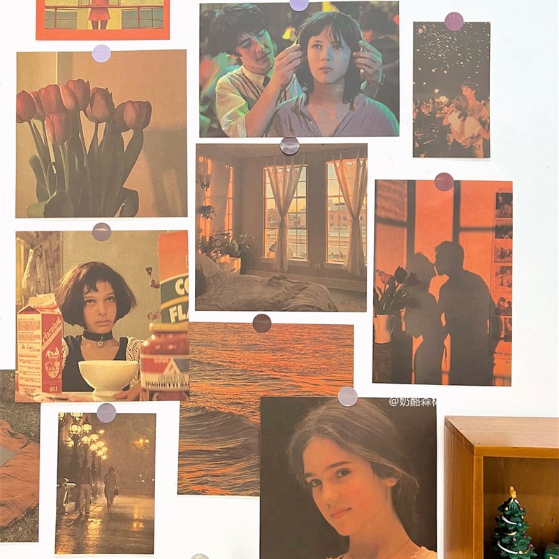 豆瓣高分经典电影贴画 复古牛皮纸 卧室宿舍书本墙壁背景装饰贴纸