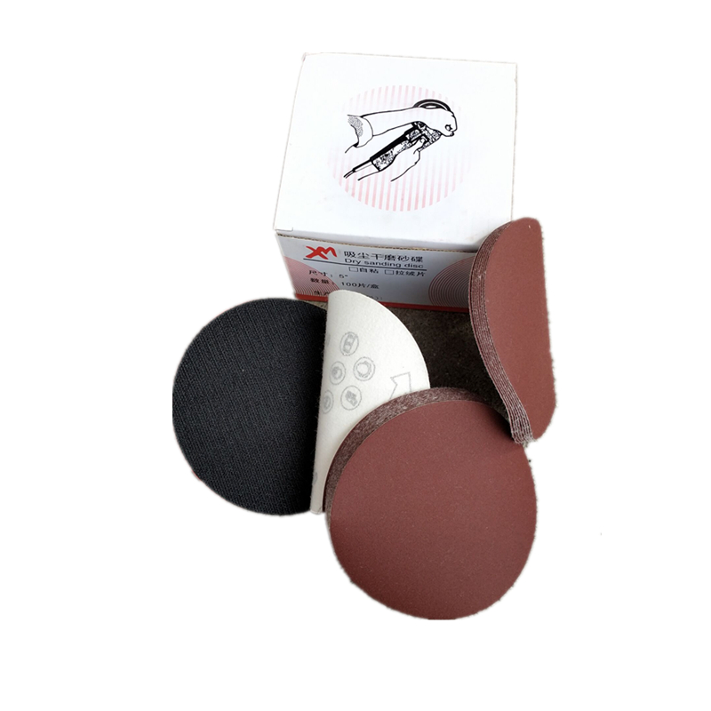 5寸4寸7寸9寸植绒砂纸打磨机圆形干磨沙纸圆盘自粘拉绒抛光打磨片