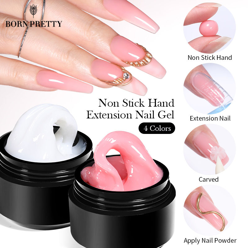 .BORN PRETTY 15ML Non Stick Hand Solid Extension Nail Gel Cl