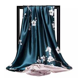 2022 Fashion Kerchief Silk Satin Neck Scarf For Women Print
