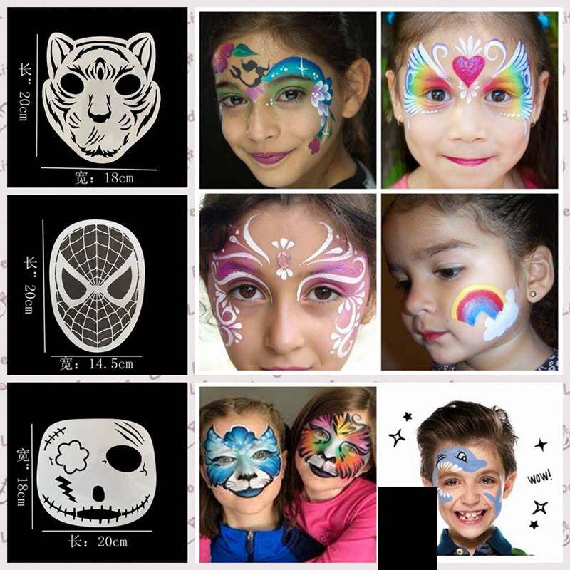new2022 New White 3520Pcs set Face Painting Stencils Templat