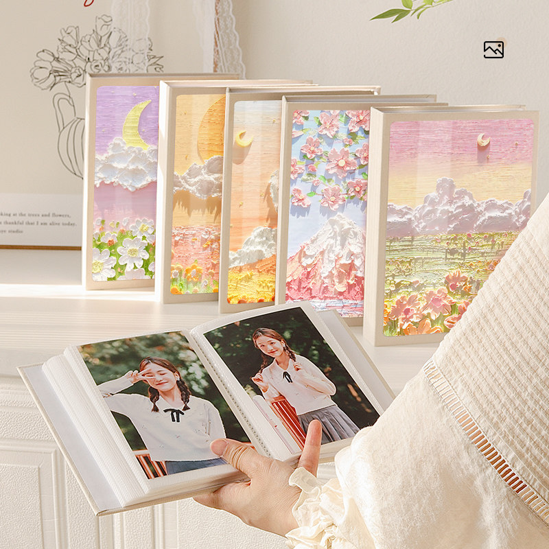 6寸200张小相册本纪念册5寸六7大容量家庭单页宝宝影集照片收纳册