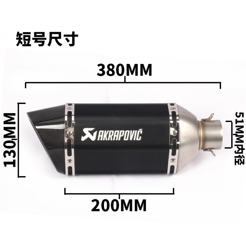 TMAX530 GSX250赛艇400黄龙600 NINJA400 R3摩托改装跑车音排气管