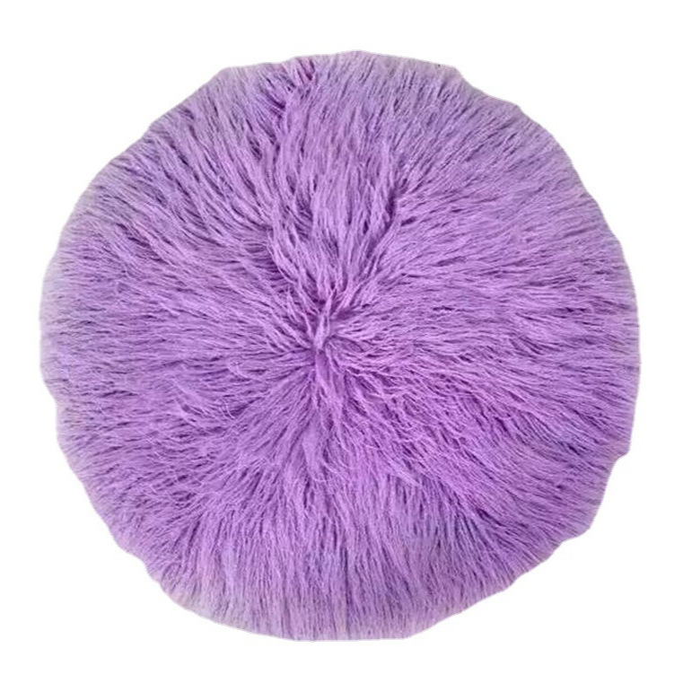 圆形长毛拍照毯子道具影楼儿童摄影新生儿满月百天周岁拍摄背景毯