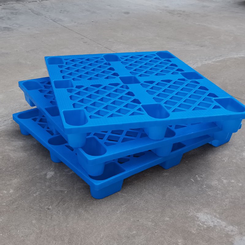仓库叉车塑料托盘网格九脚加厚塑胶卡板防潮板