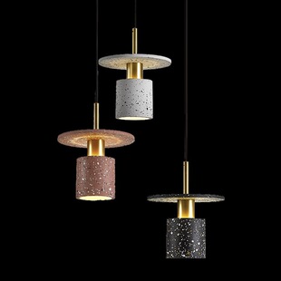 北欧水磨石灯单头床头过道橱窗吊灯咖啡厅餐厅古典茶室办公室灯具