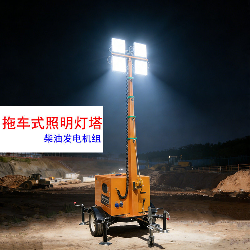 柴油发电机移动升降照明灯塔