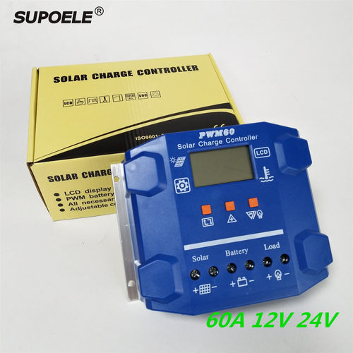 太阳能充放电控制器PWM60 40A 50A 60A 12V 24V 48V液晶LCD数显